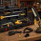 Motosierra Eléctrica Portátil con 4 Baterías Bivolt + REGALO: Bolsa de Herramientas Multiuso - Comprá 1 y Llevá 2
